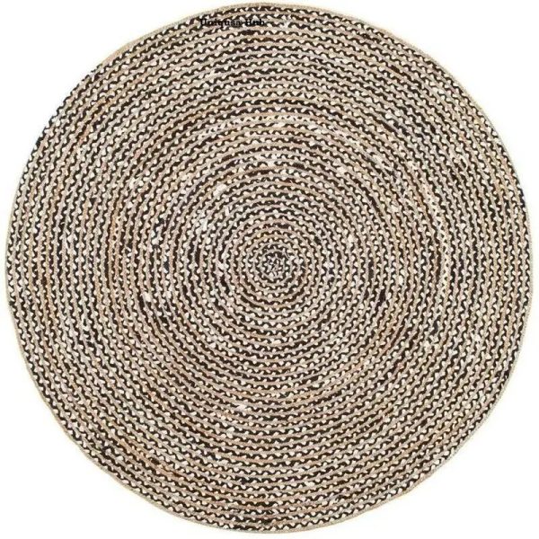 tapis rond jute kilim